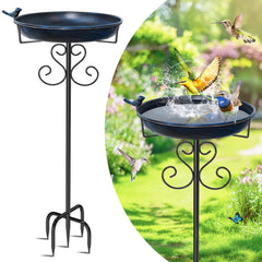 ODSNANIE front view of vintage bird bath showing elegant profile and garden appeal