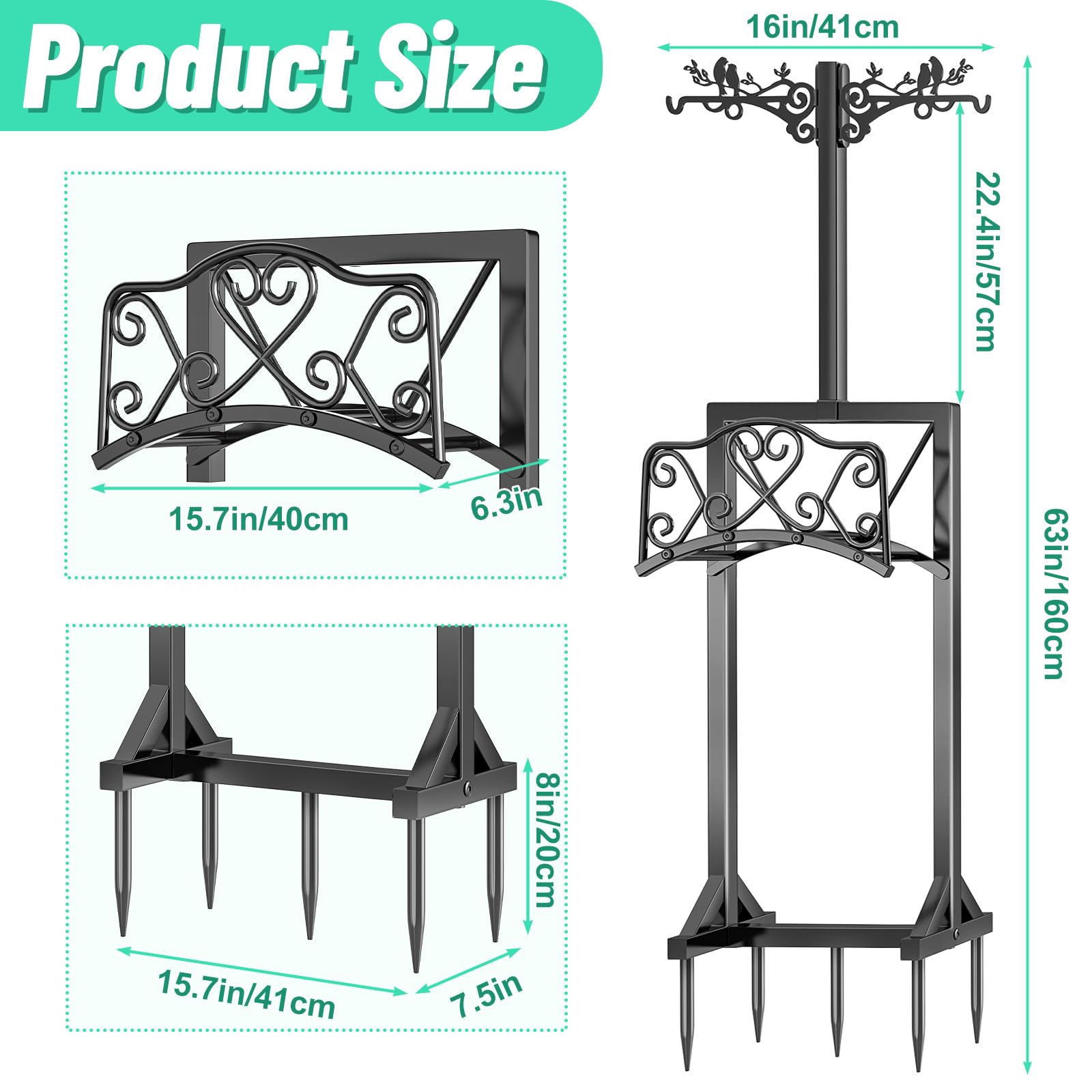 ODSNANIE close-up of reinforced square frame highlighting five anchor points and strength