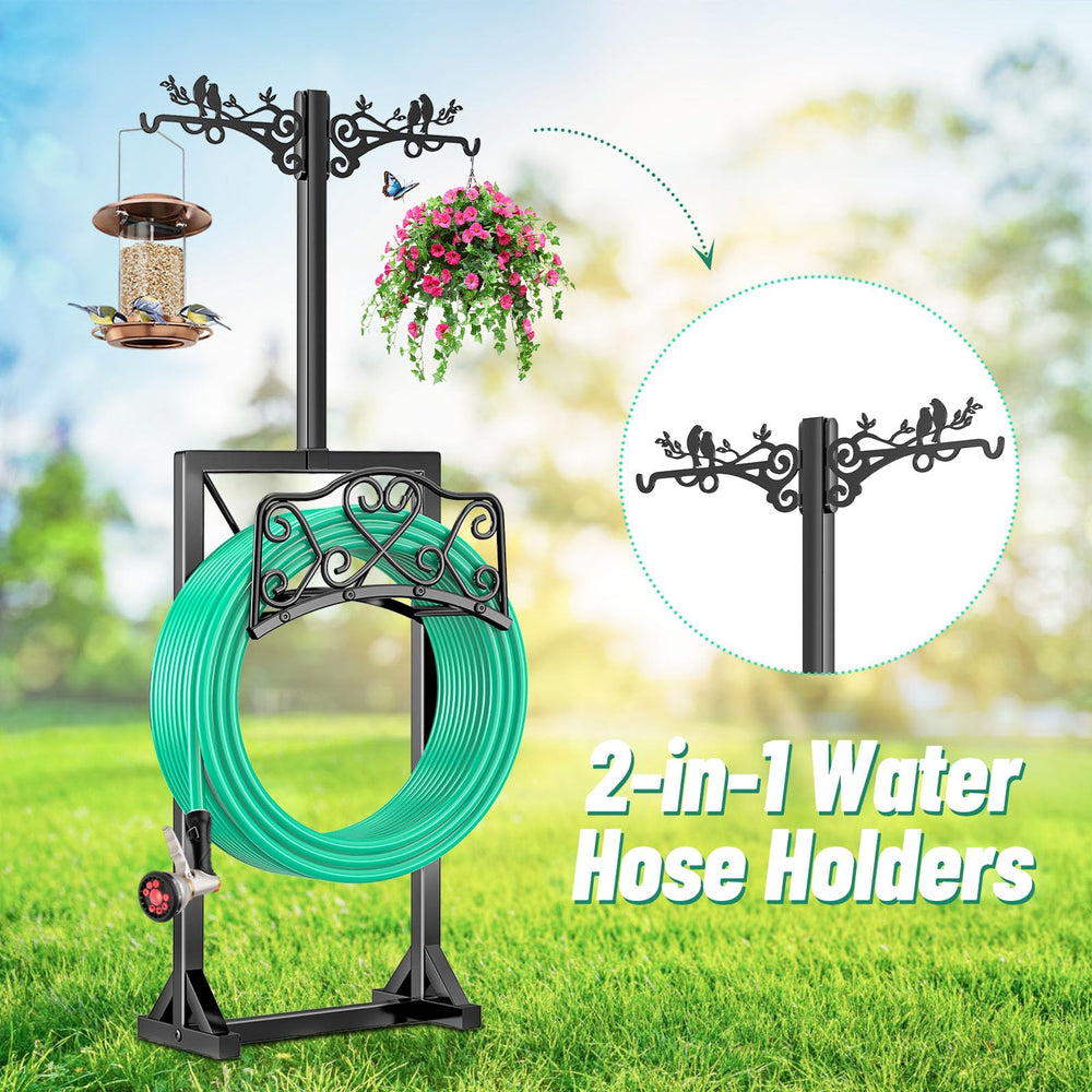 ODSNANIE hose holder next to person illustrating size and easy handling benefit