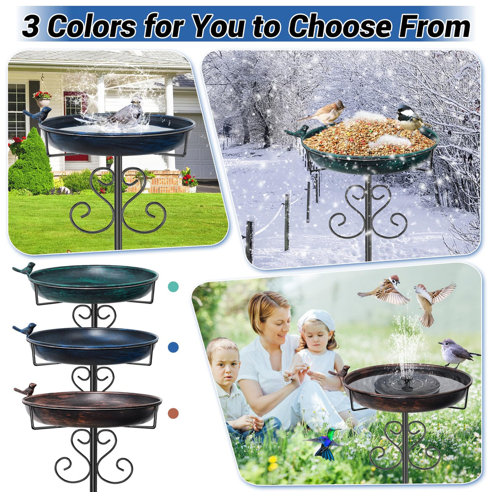 ODSNANIE bird bath staged in backyard patio creating attractive garden focal point