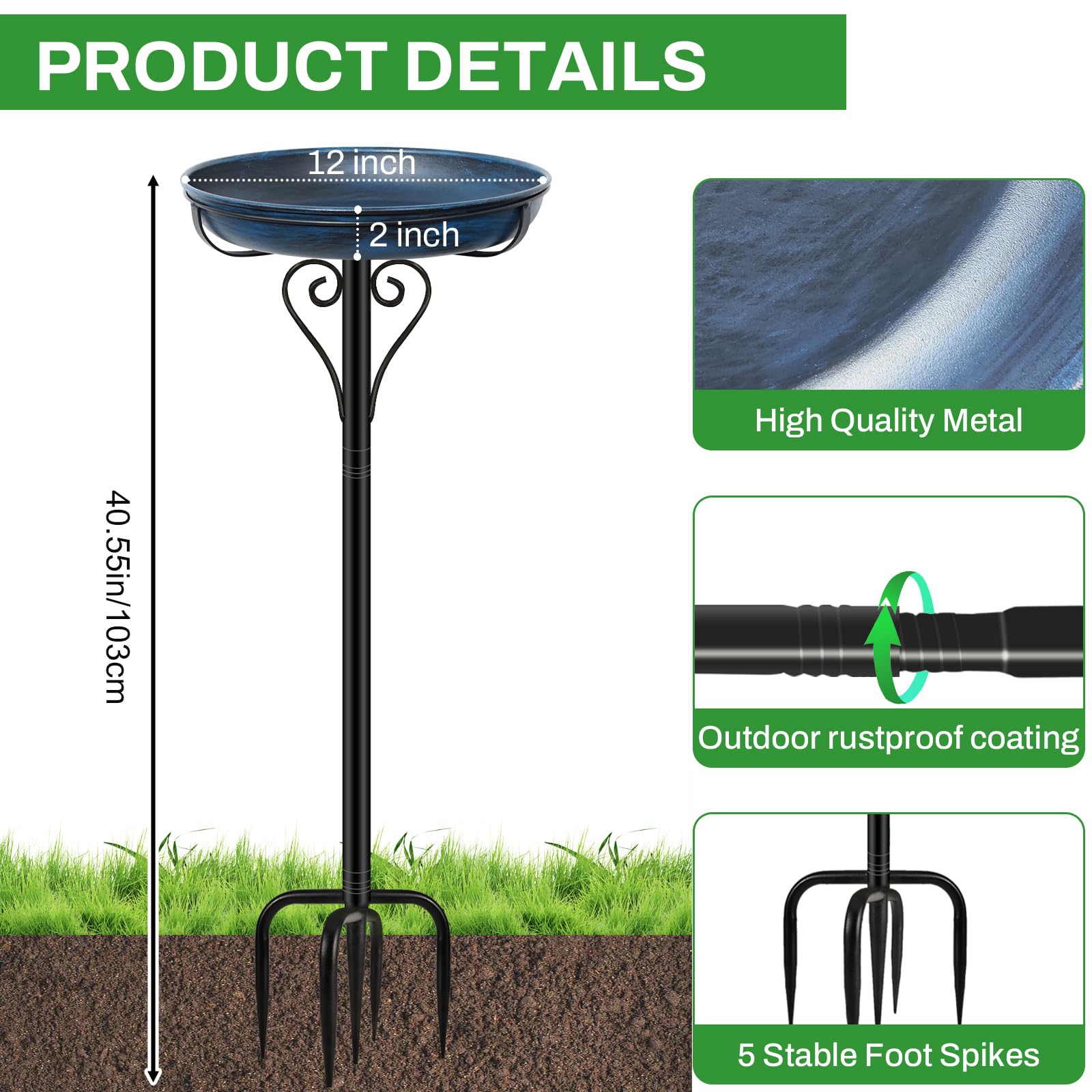 ODSNANIE stake inserted in grass showing scale and easy outdoor placement