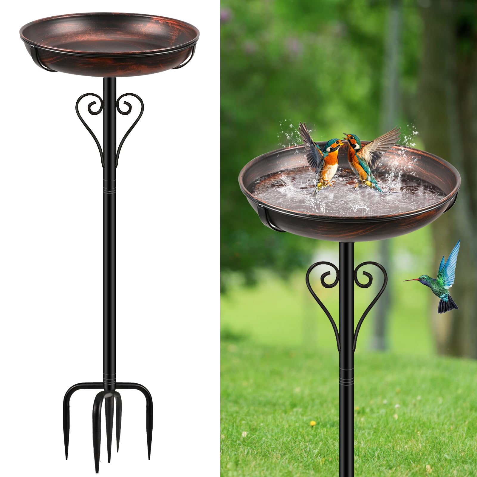 ODSNANIE front view showing vintage bronze finish and sturdy design