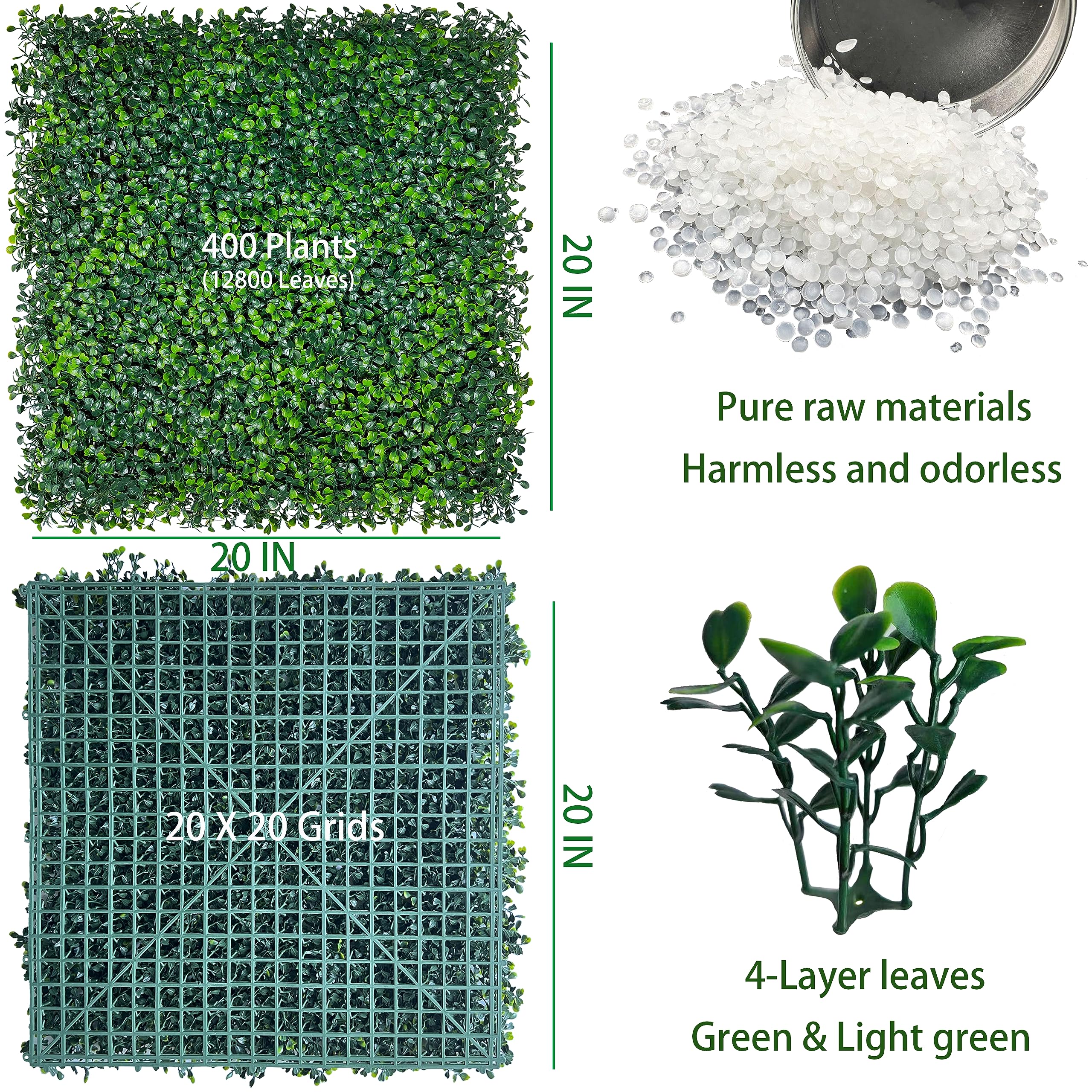 ODTORY close-up of 4-layer 2-inch leaves showing lifelike texture and depth