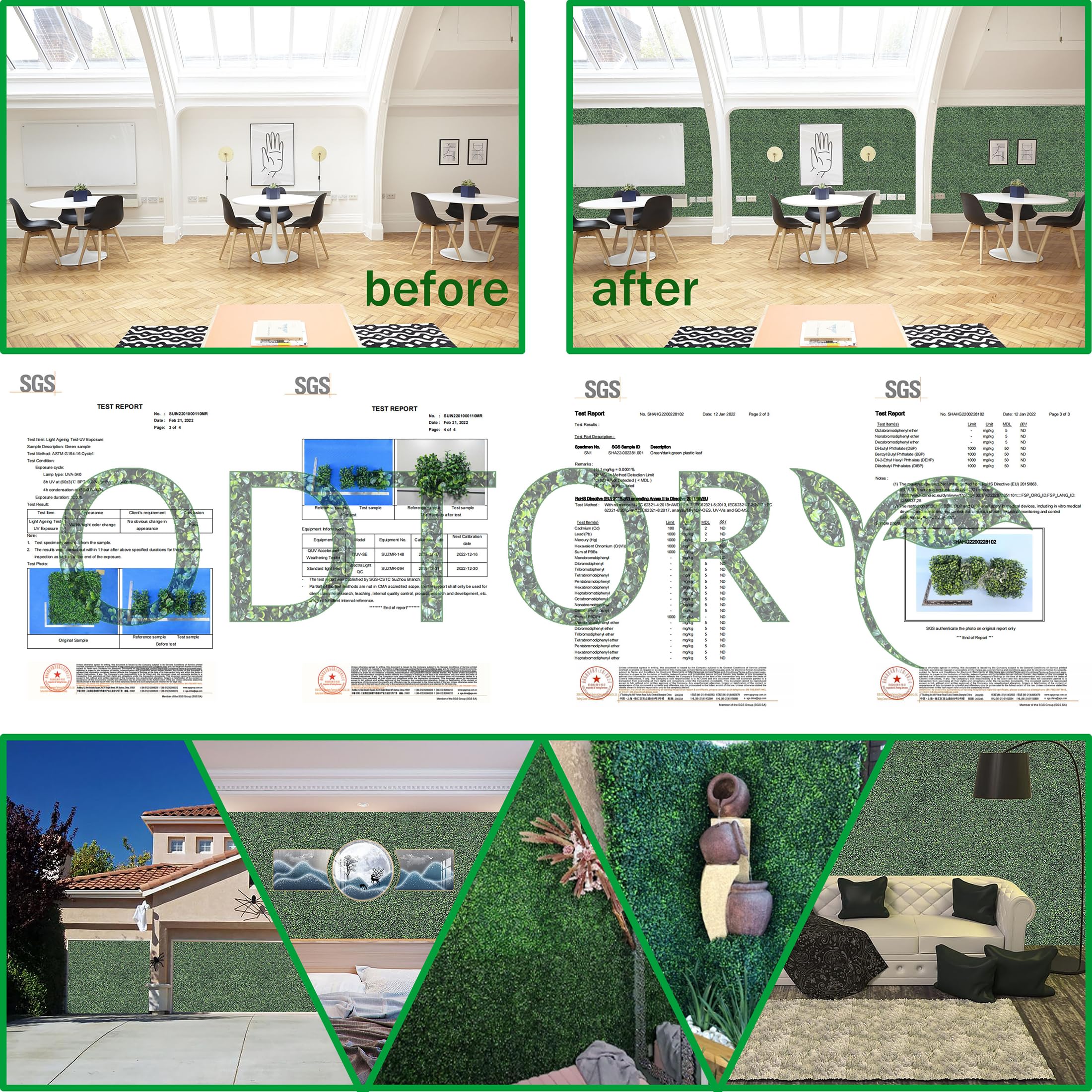 ODTORY green wall used as event backdrop showing instant decorative impact benefit