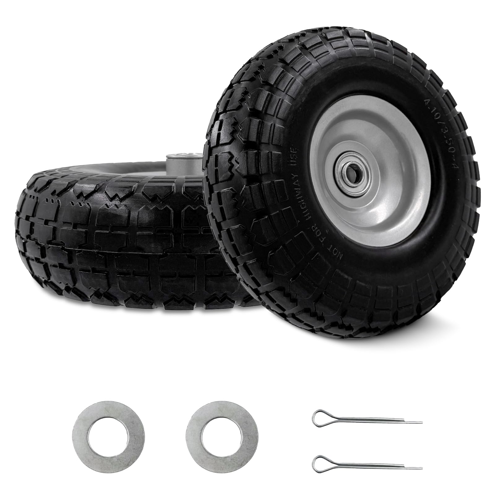 OEBYZWSL front view tire wheel showing durable design and maintenance-free benefit