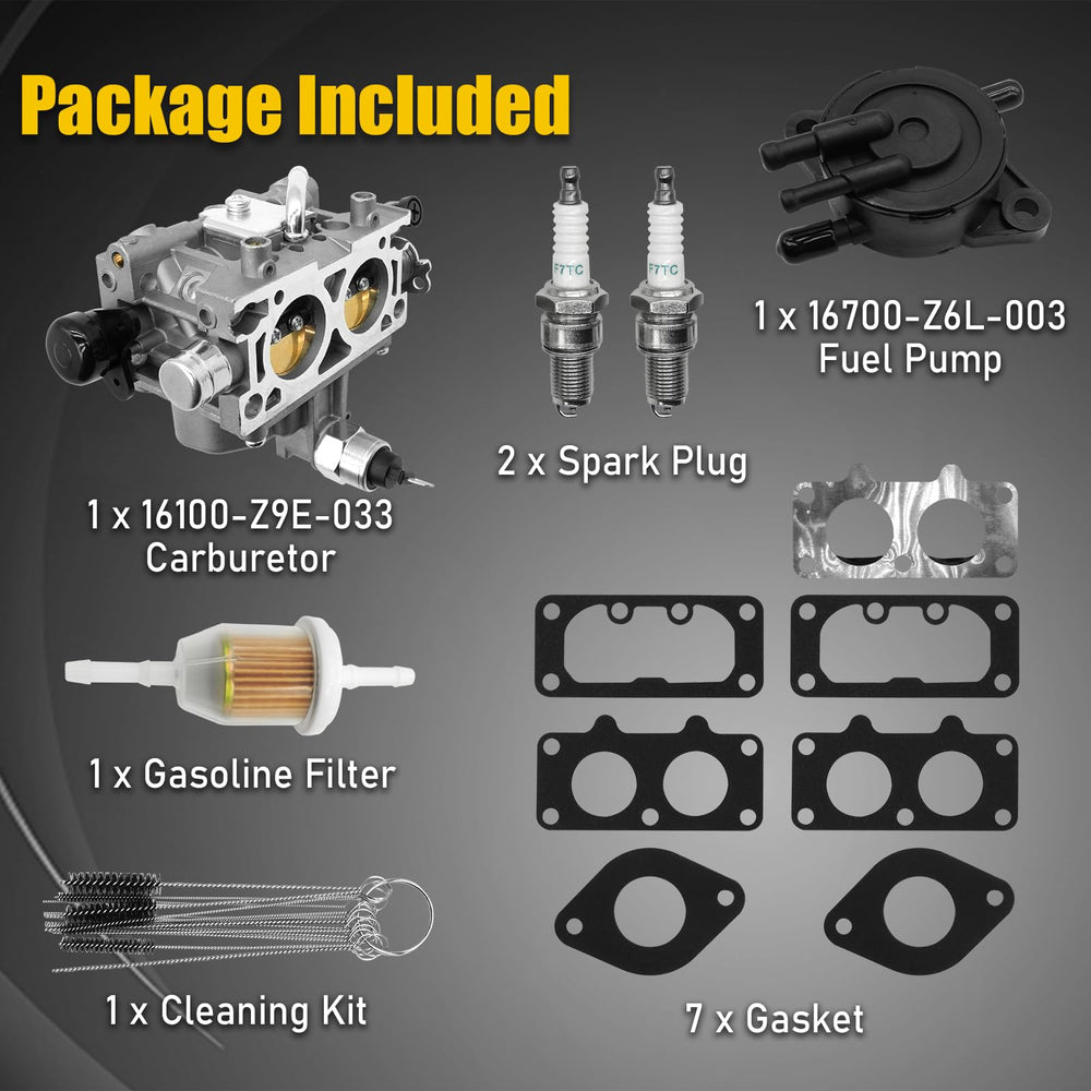OEKITS spark plugs and gasoline filter set for consistent ignition and filtration