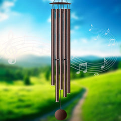 OEMUXU bronze wind chime front view showing large presence and deep tones