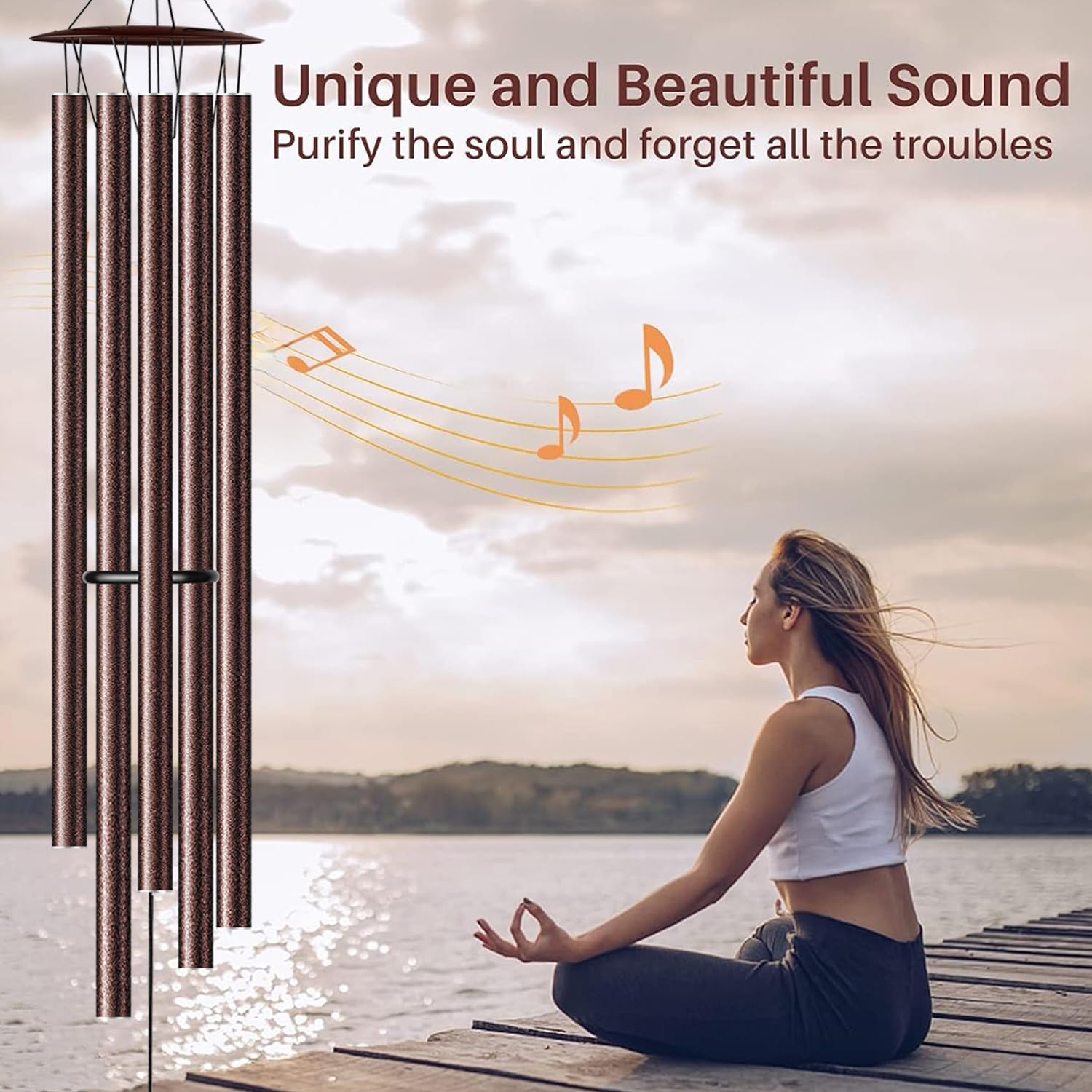 OEMUXU packaged wind chime with foam padding for safe delivery and gifting