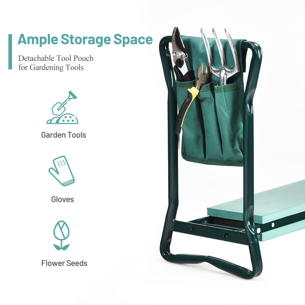 OFFICEJOY folded flat hung in garage illustrating space-saving storage advantage