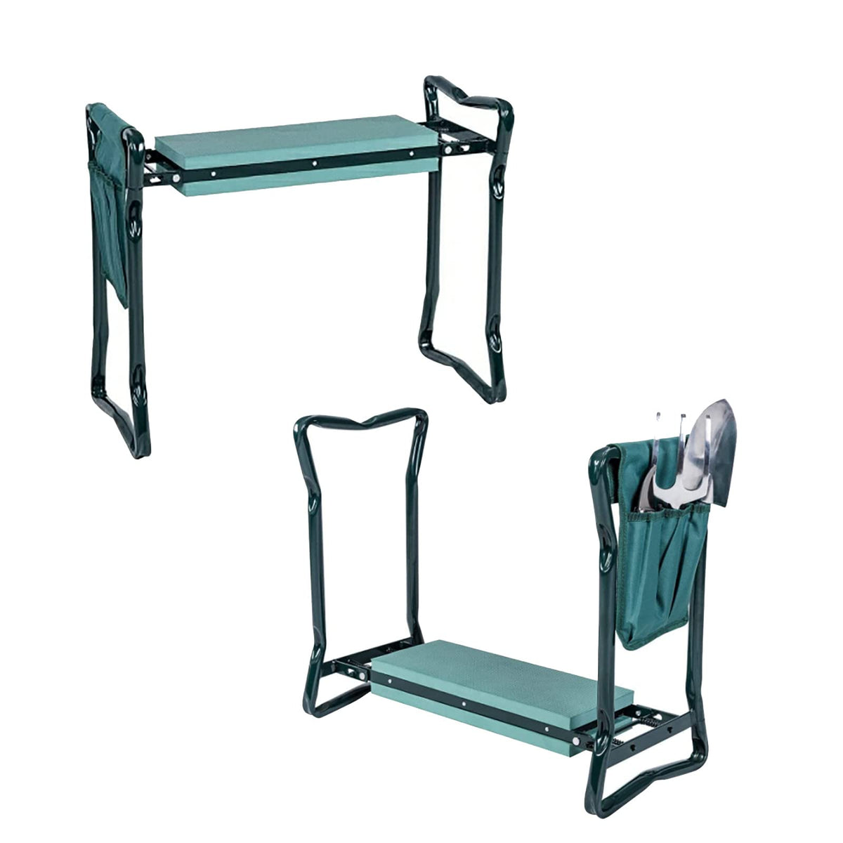OFFICEJOY front view folded seat showing compact portability and easy storage benefit
