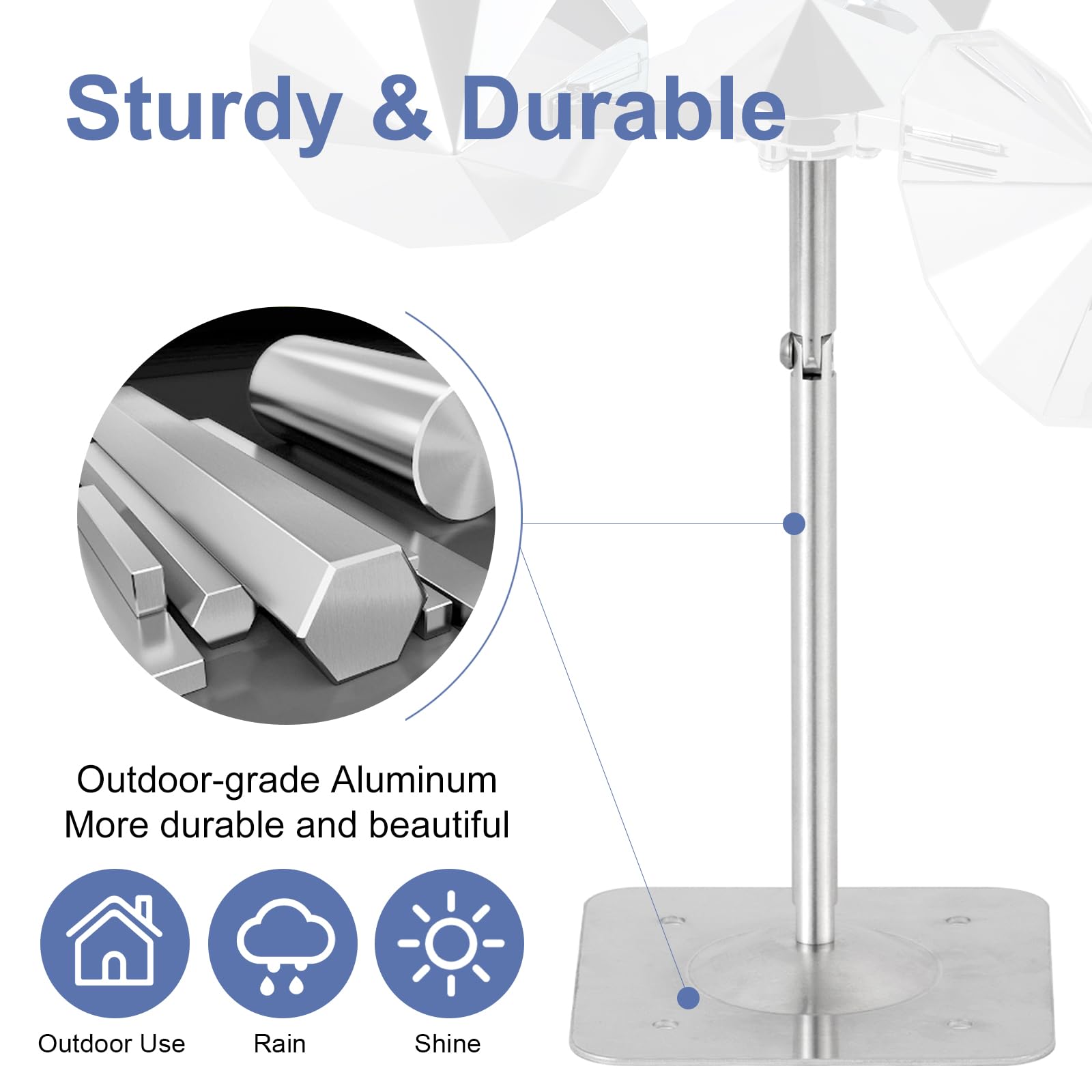 OFFO adjustable neck detail showing flexible mounting and angle benefit