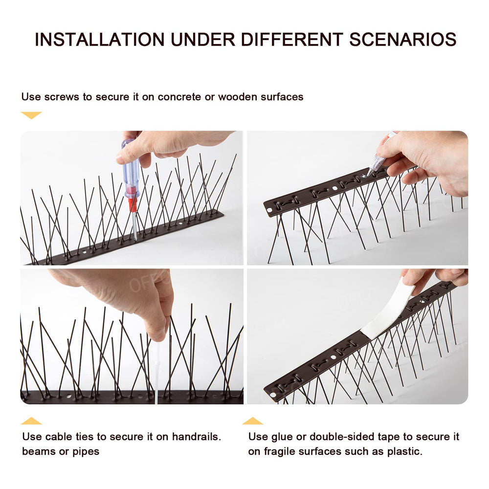 OFFO brown spikes on balcony rail blending with décor while protecting surfaces