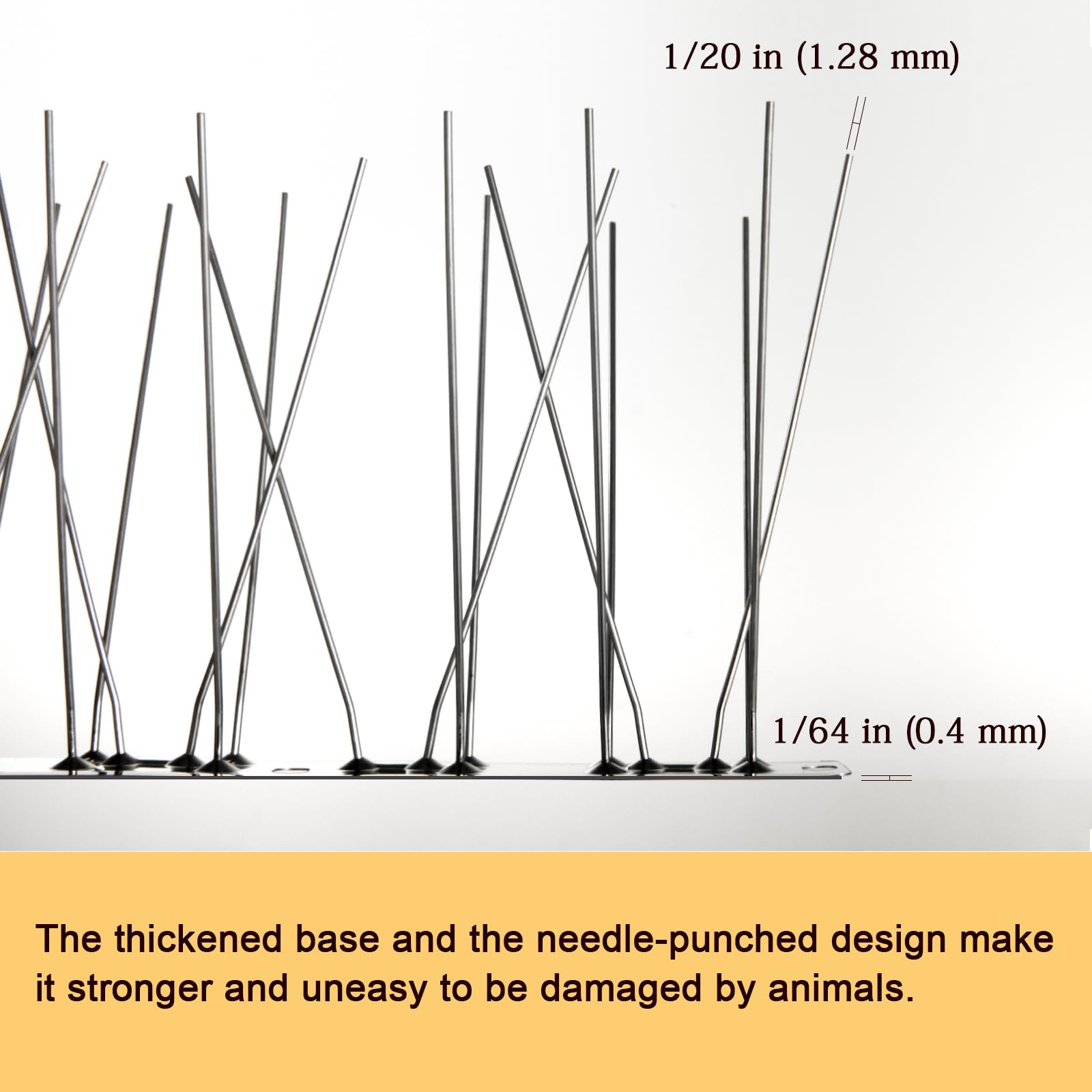 OFFO close-up of stainless needles demonstrating durable corrosion-resistant finish