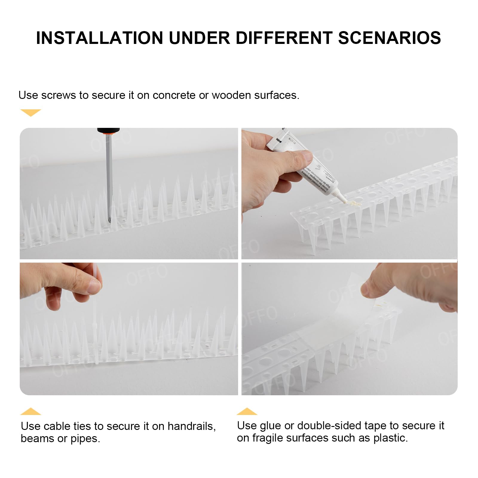 OFFO flexible strip bent around curved surface for custom-fit installation benefit