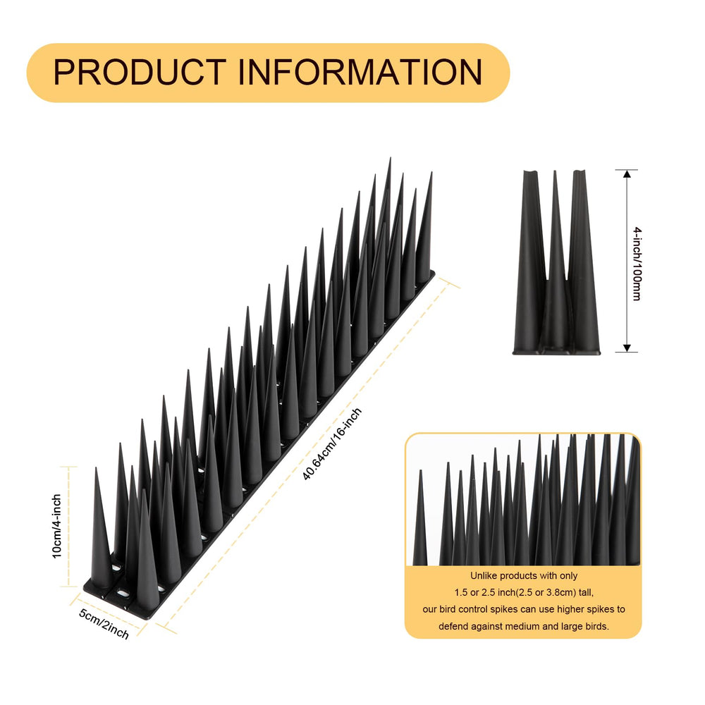 OFFO spikes fitted inside a gutter protecting against nests and clogging