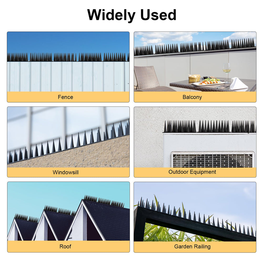 OFFO spikes on home exterior illustrating discreet protection and curb appeal