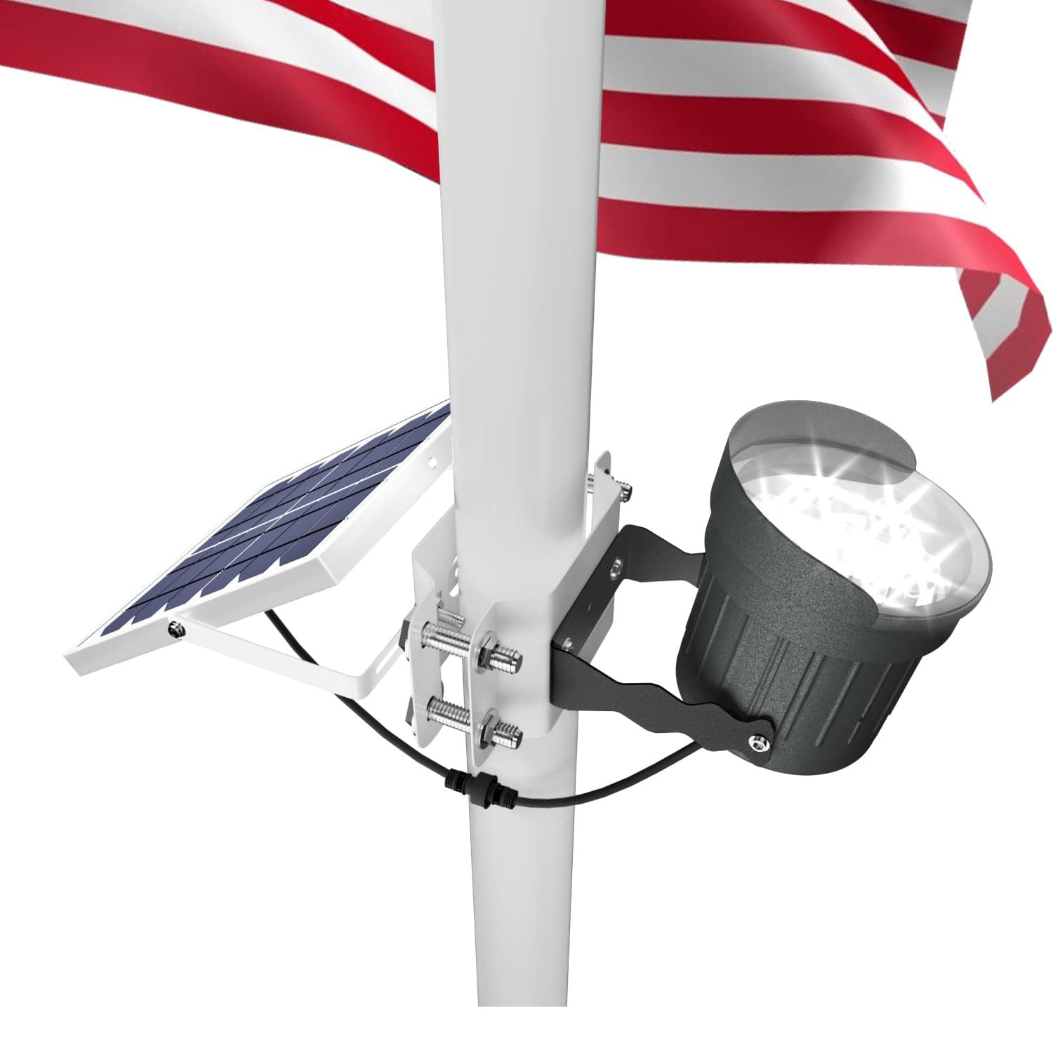 Ofuray front view showing LEDs and compact housing for bright illumination