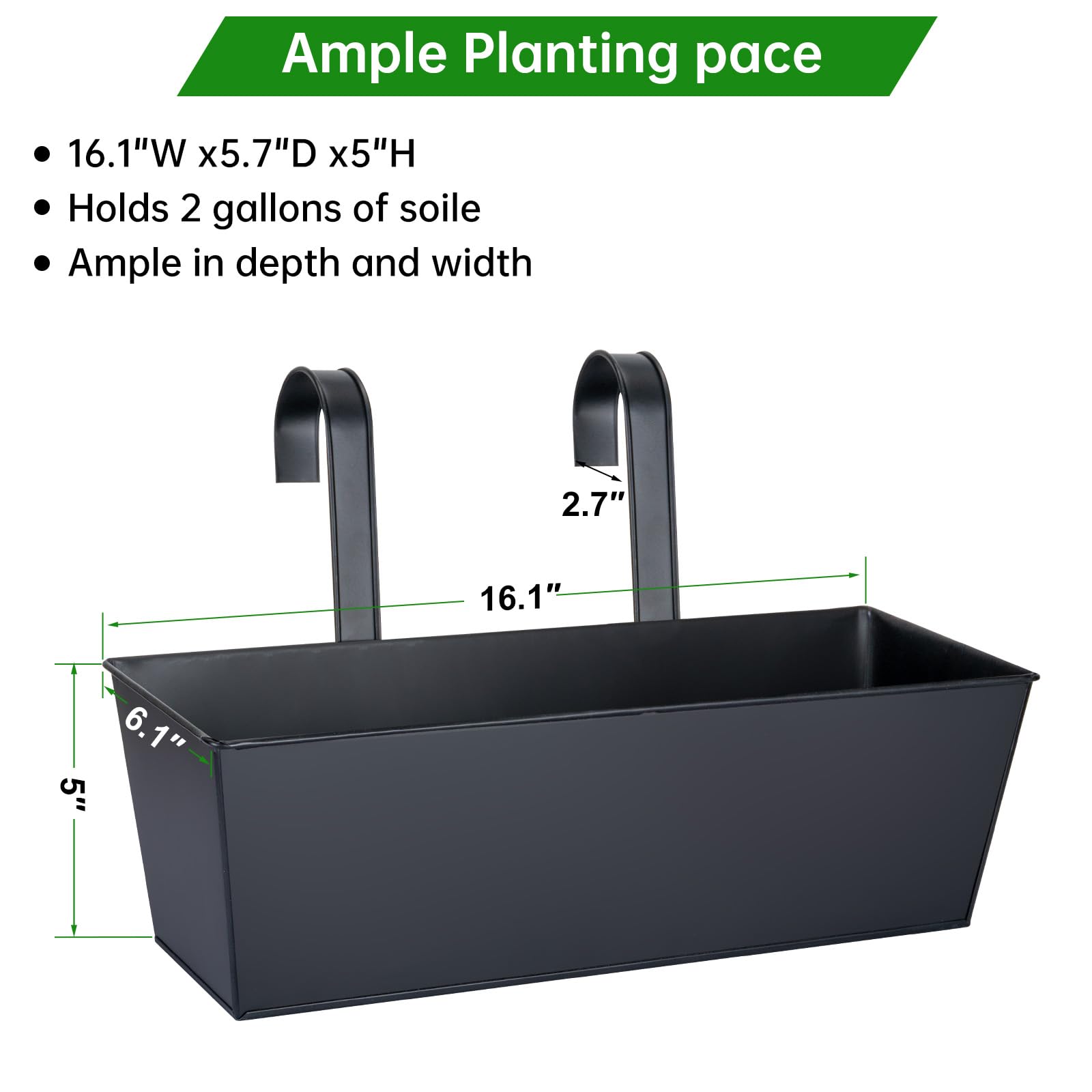 OGIMA planter filled with trailing flowers showcasing abundant planting space