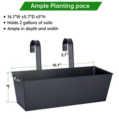 OGIMA planter filled with trailing flowers showcasing abundant planting space