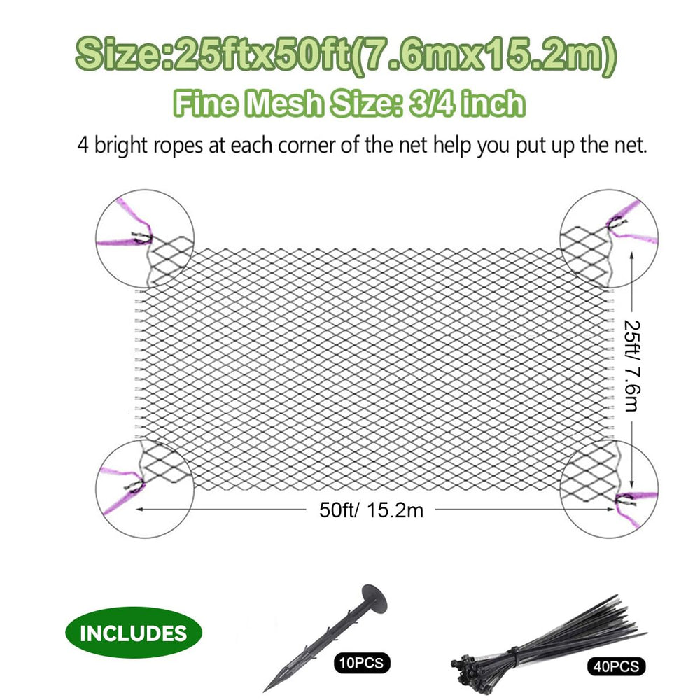 OGORI marked corners with cable ties and stakes included for quick, secure installation