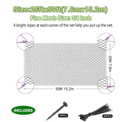 OGORI marked corners with cable ties and stakes included for quick, secure installation