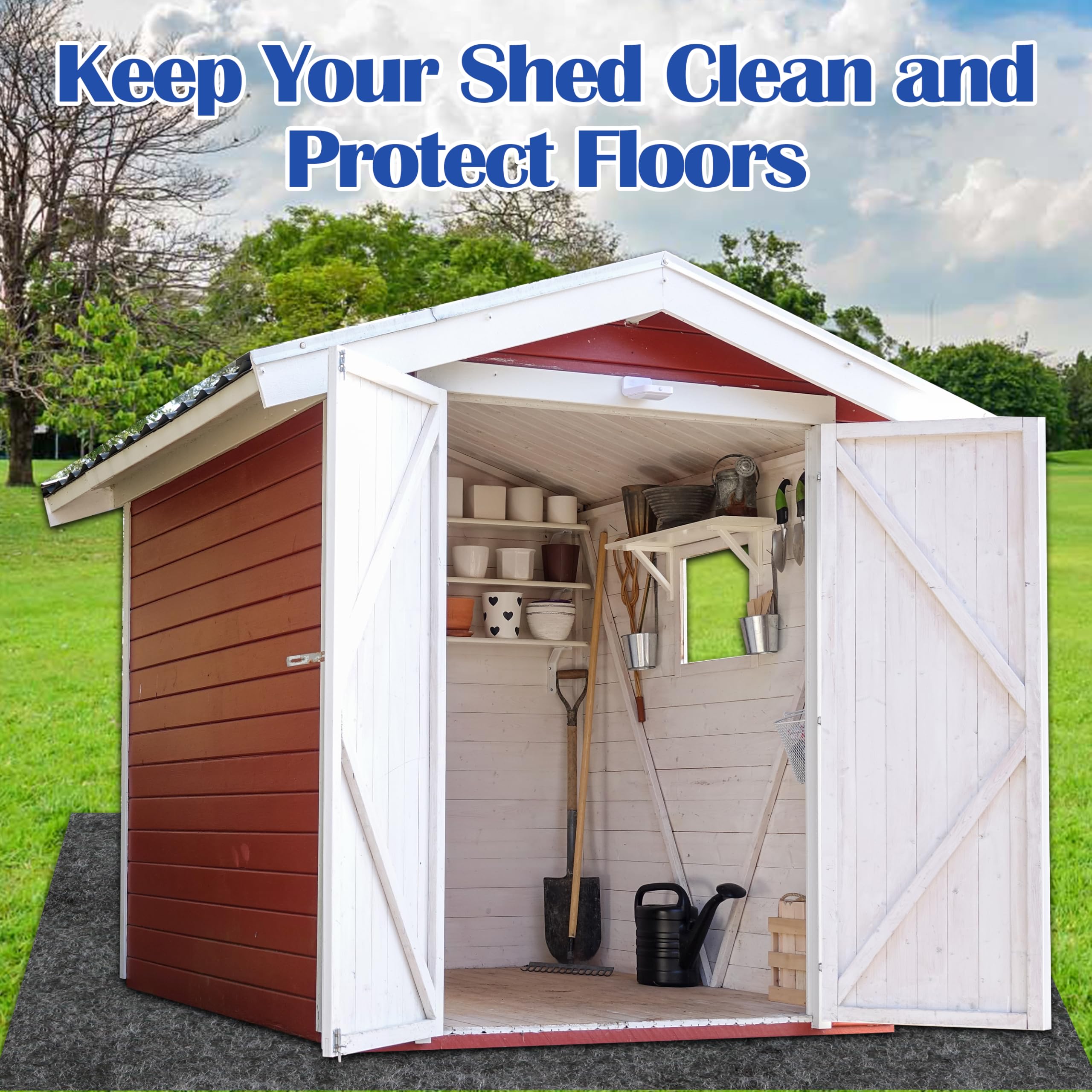 Ogrmar mat used under a barbecue illustrating easy cleanup and protection