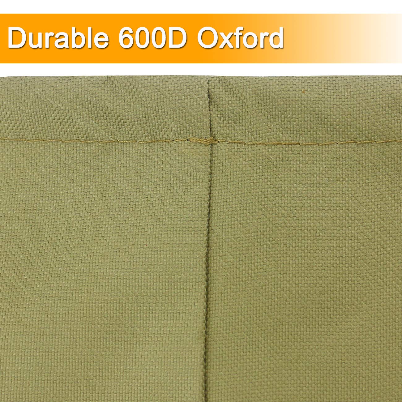 Ogrmar side detail of elastic hem and drawstring securing cover