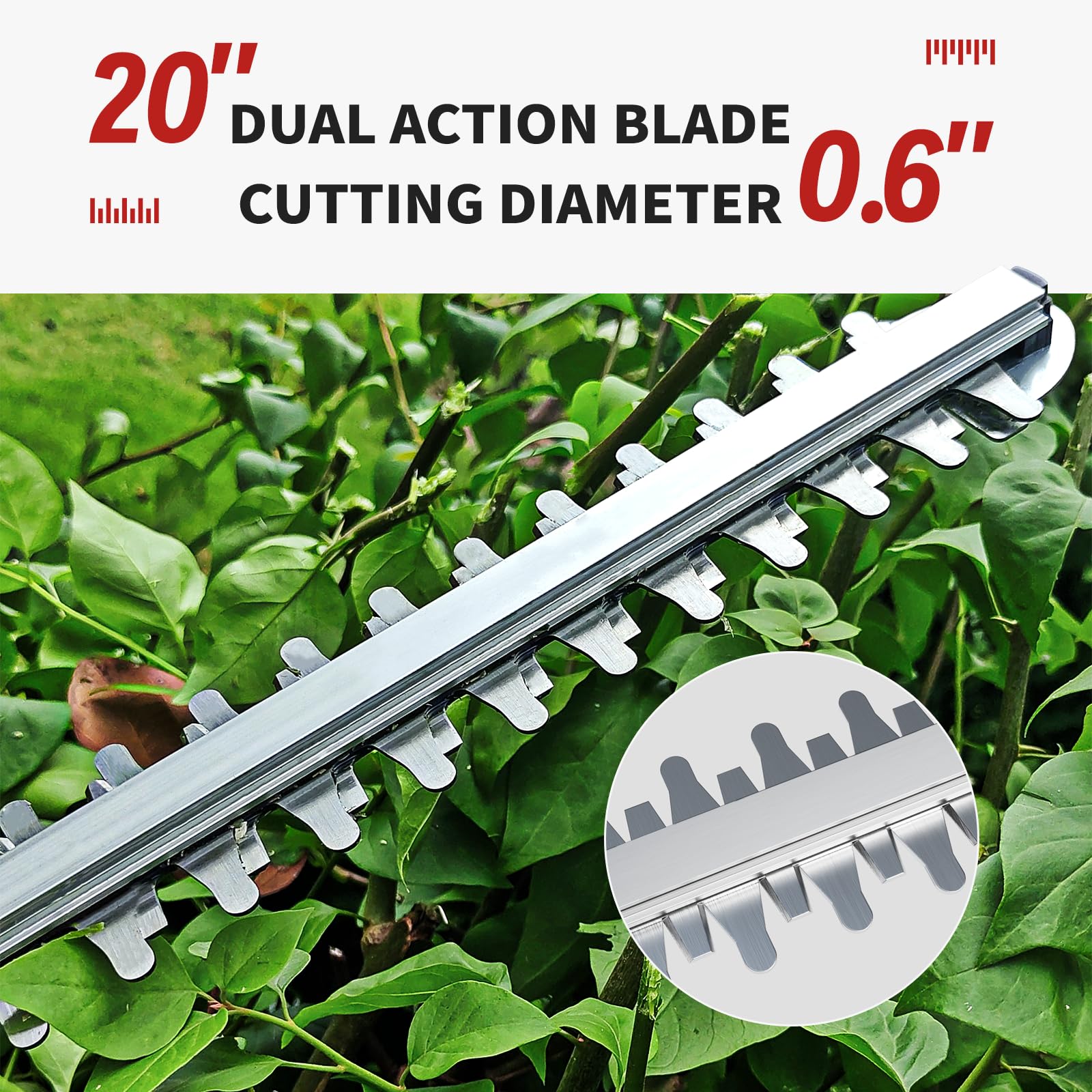 OHAISFELA trimmer in garden trimming hedge, efficient cordless yard work