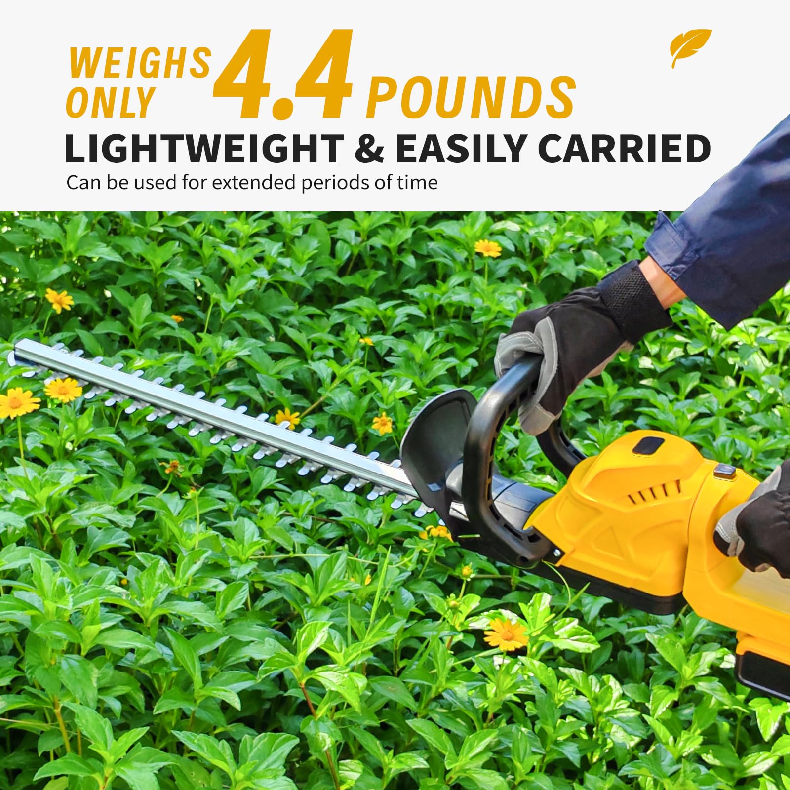 OHAISFELA trimmer next to ruler showing compact size and portability benefit