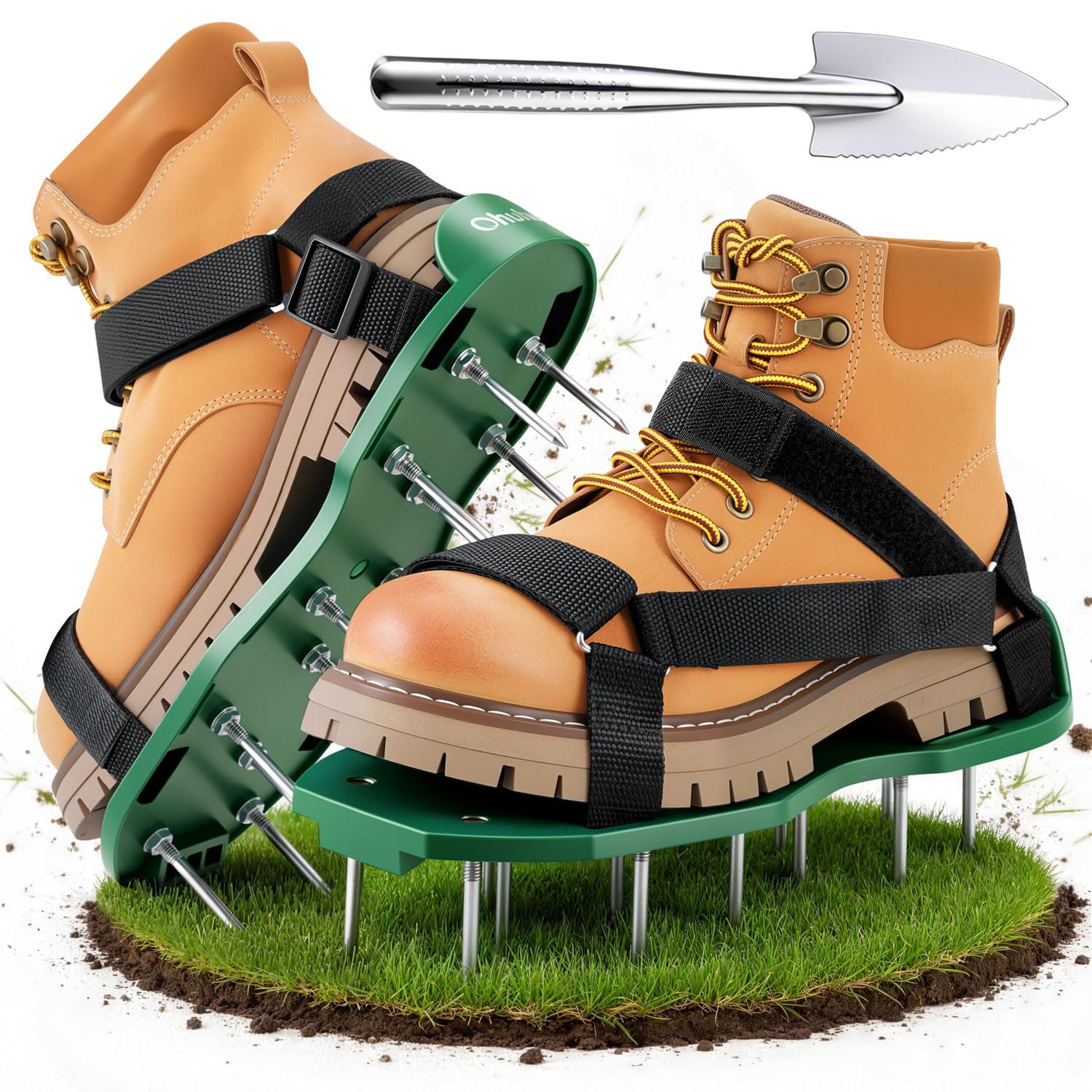 Ohuhu aerator shoes front view showing secure fit and aeration benefit