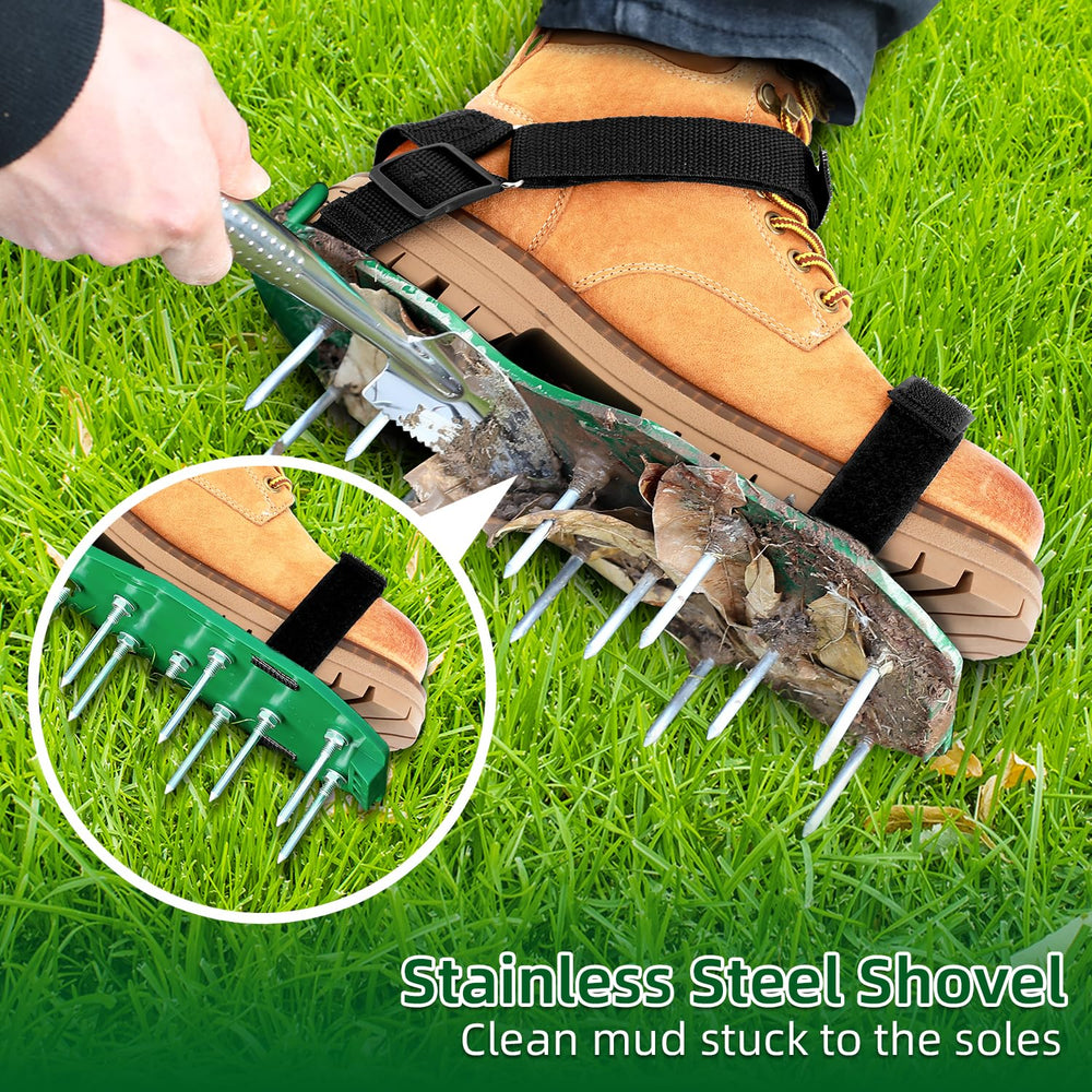 Ohuhu aerator shoes size comparison with shoe illustrating one-size fit