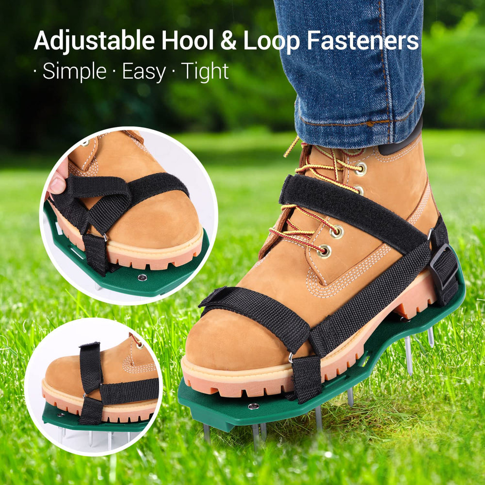 Ohuhu aerator shoes straps detail showing hook and loop for secure fit