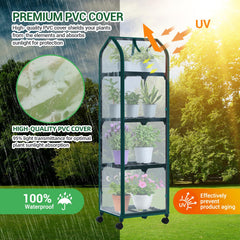Ohuhu assembled with seedlings and pots illustrating portable gardening convenience