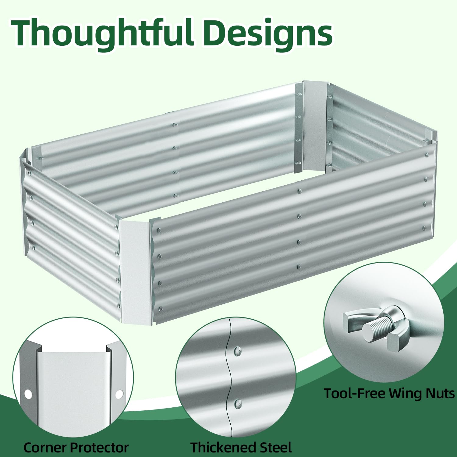 Ohuhu covered bed shedding rain, conveys weatherproof protection advantage