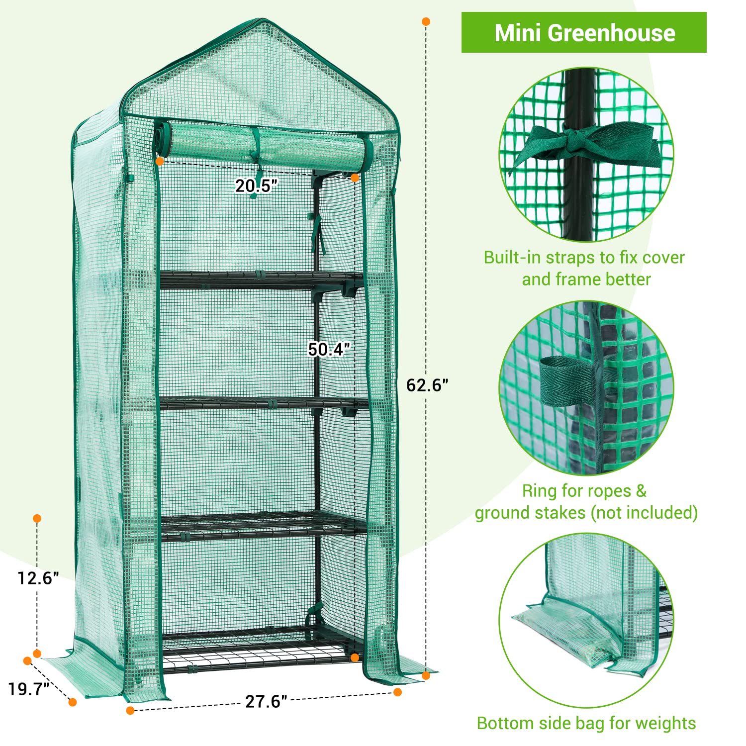 Ohuhu doors open displaying easy access and good light for seedlings