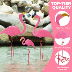Ohuhu flamingo side profile father bird showing stable pose and scale