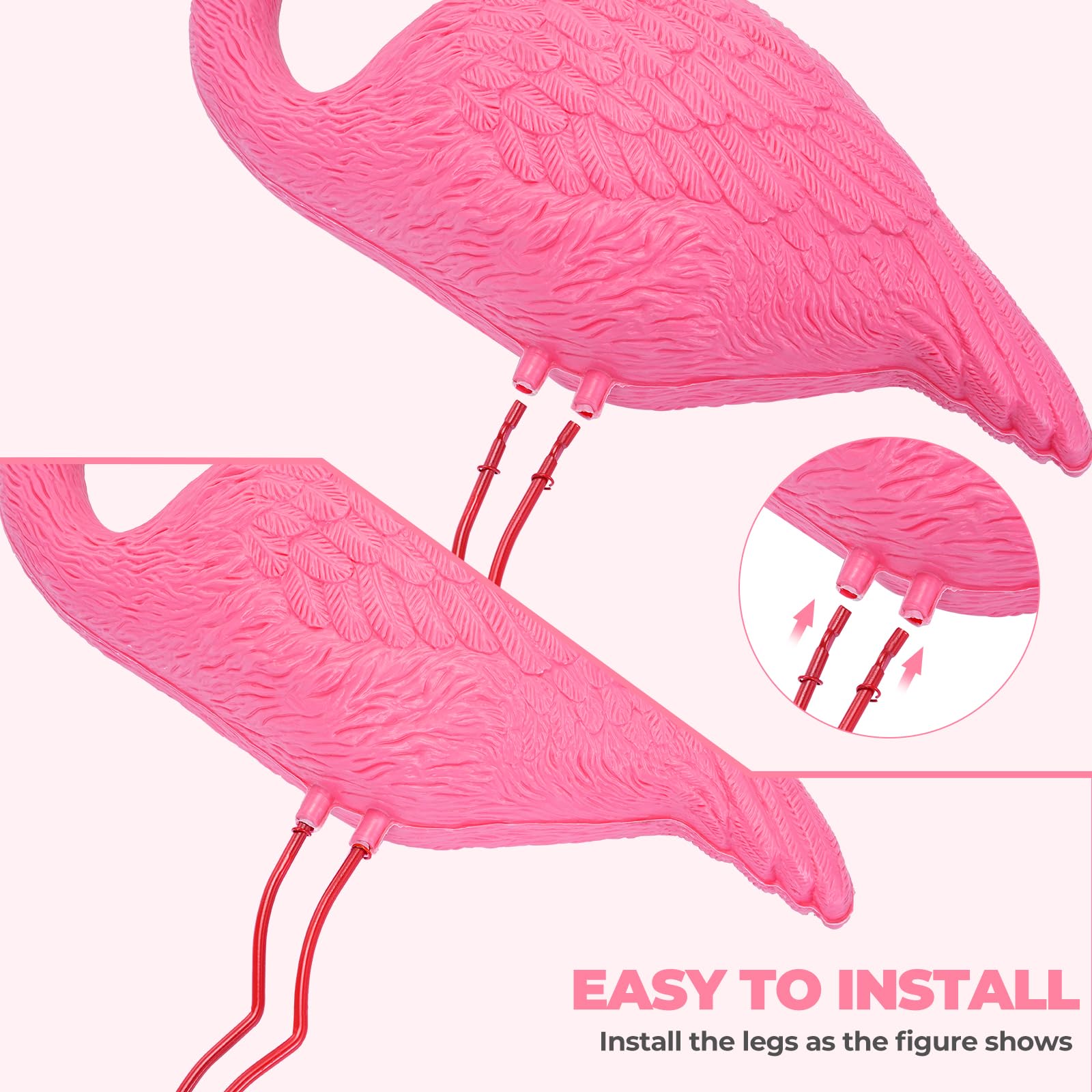Ohuhu flamingo size comparison beside a sneaker showing real dimensions