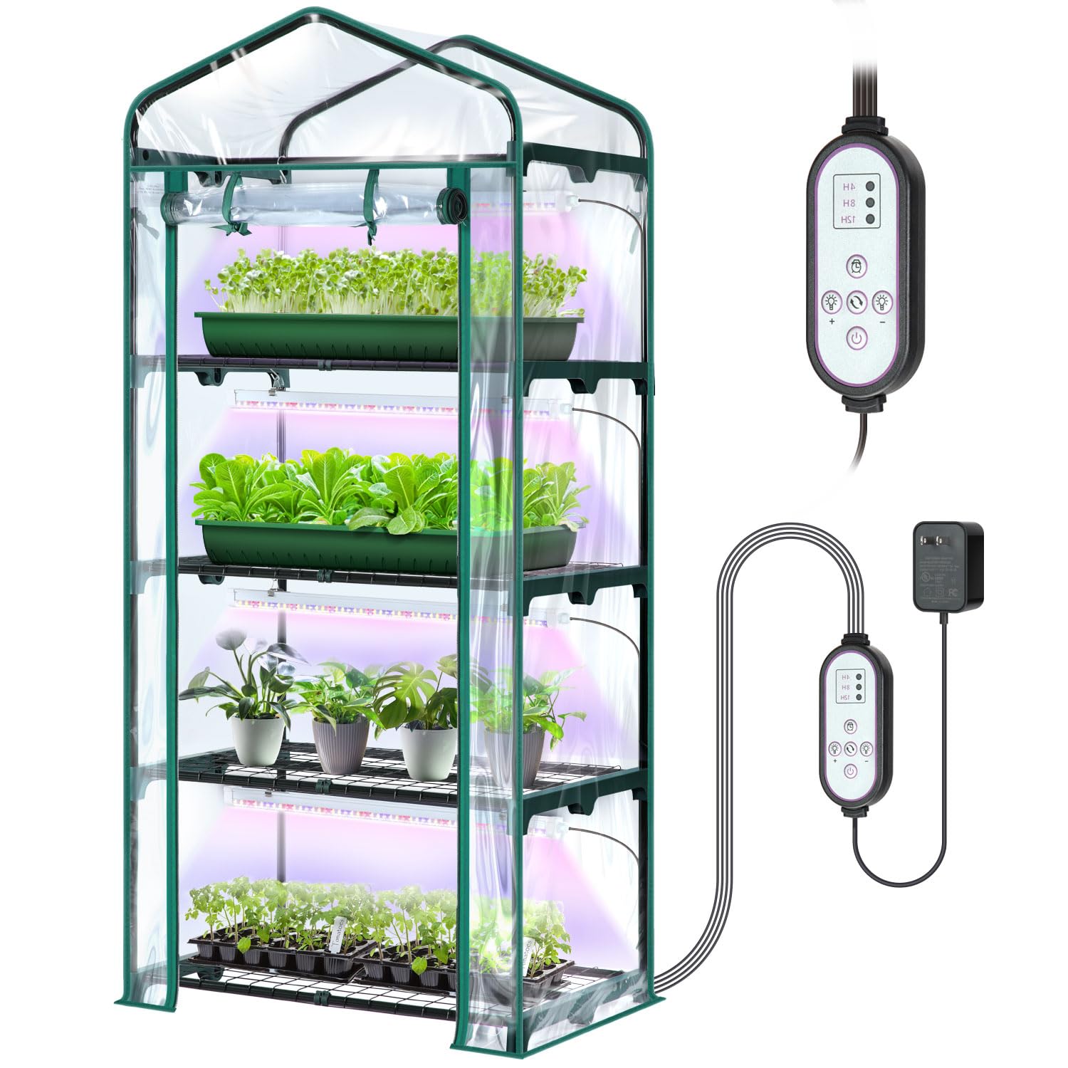 Ohuhu front view assembled greenhouse showing compact footprint and accessible doors for easy care