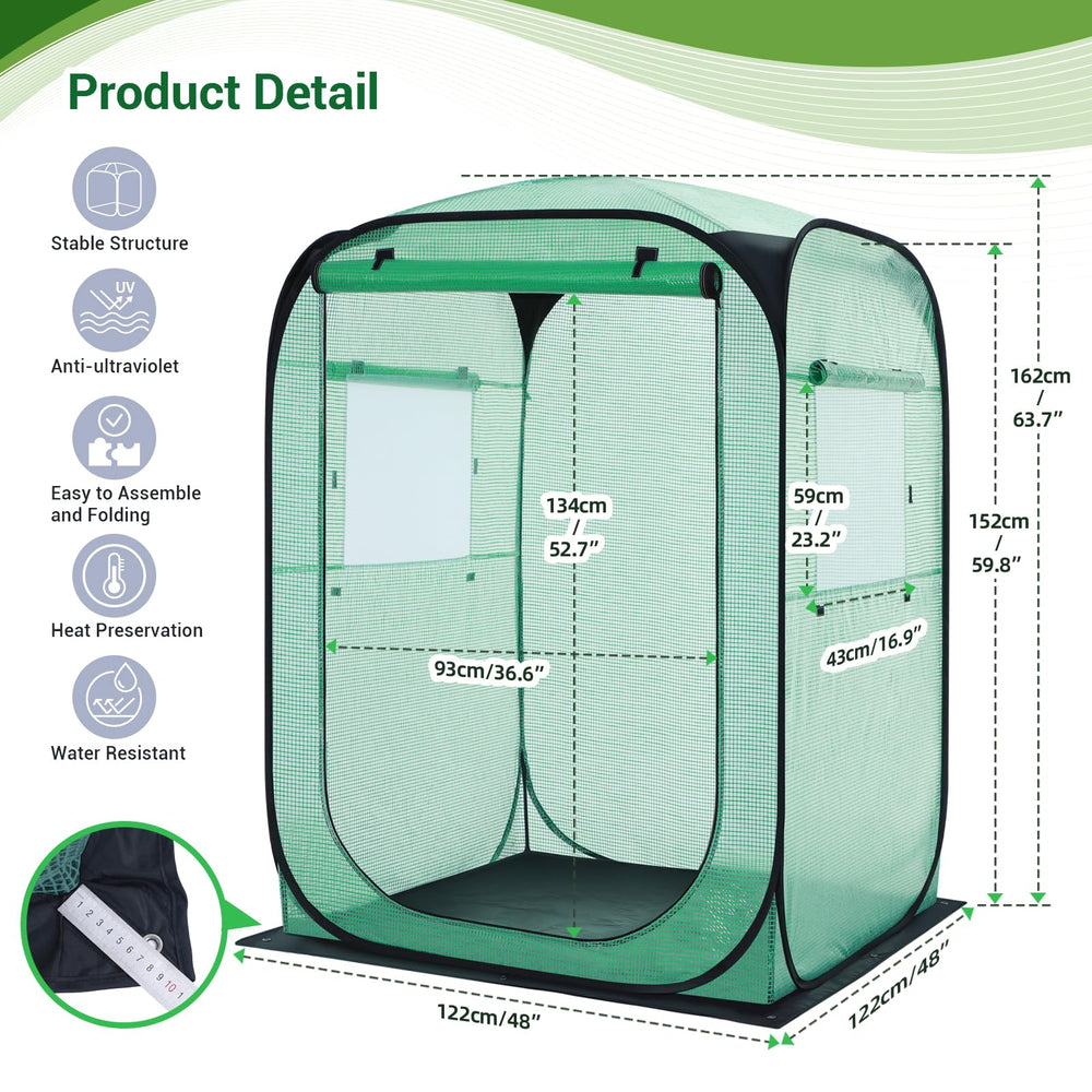Ohuhu fabric and zipper close-up highlighting durable weatherproof materials