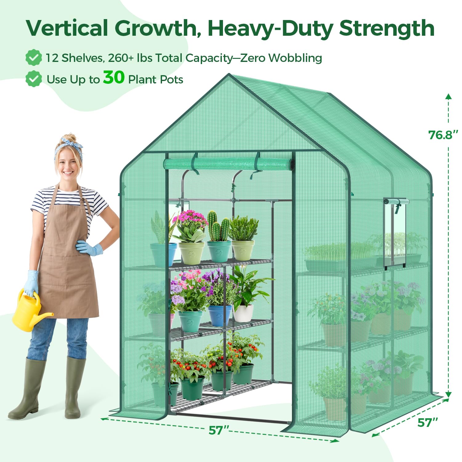 Ohuhu interior wide shot with shelving maximizing plant organization benefit