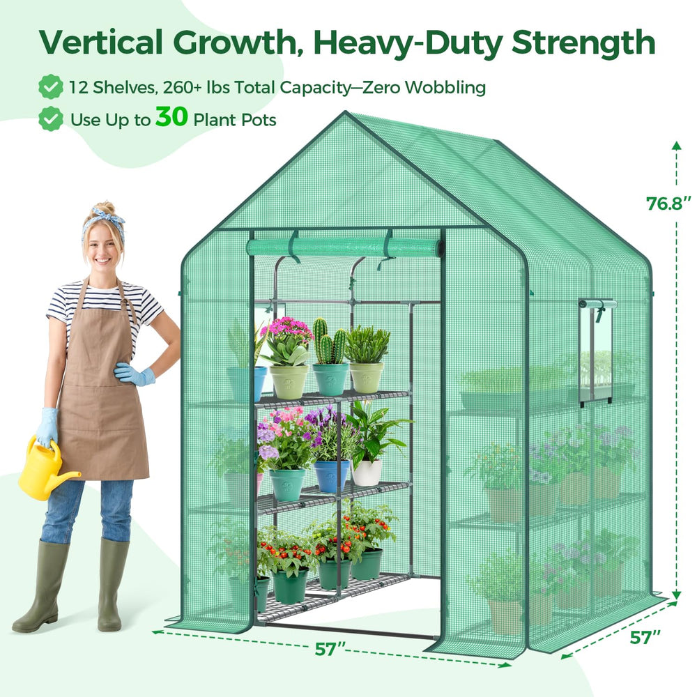 Ohuhu interior wide shot with shelving maximizing plant organization benefit