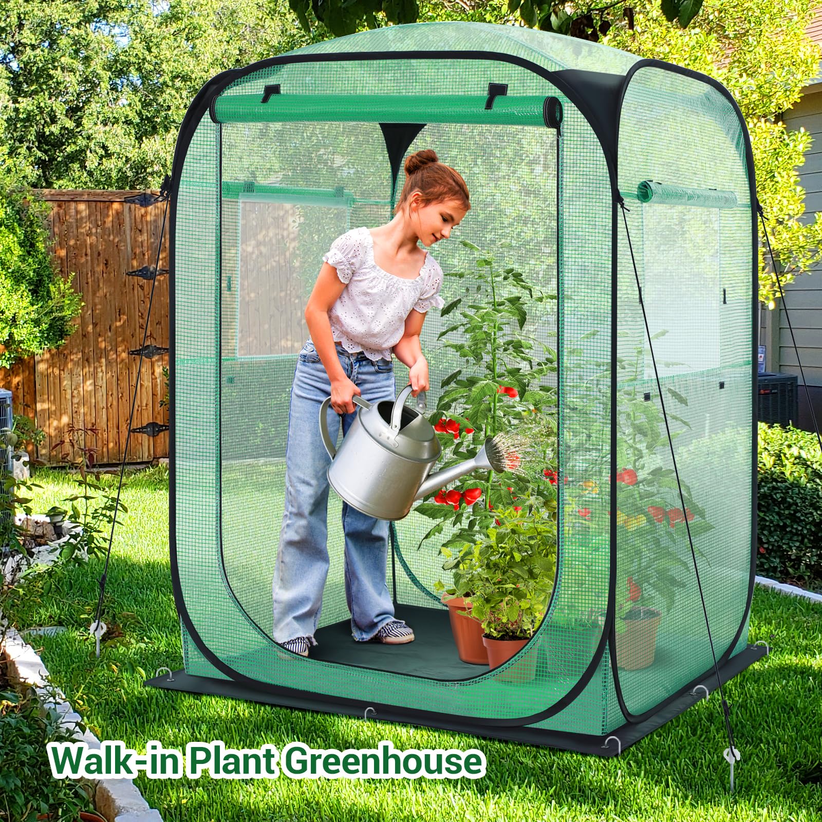 Ohuhu removable PE mat closeup showing waterproof floor protection
