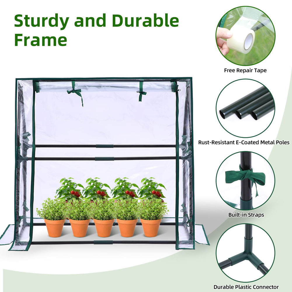 Ohuhu metal frame detail showing rust-resistant coating and sturdy support
