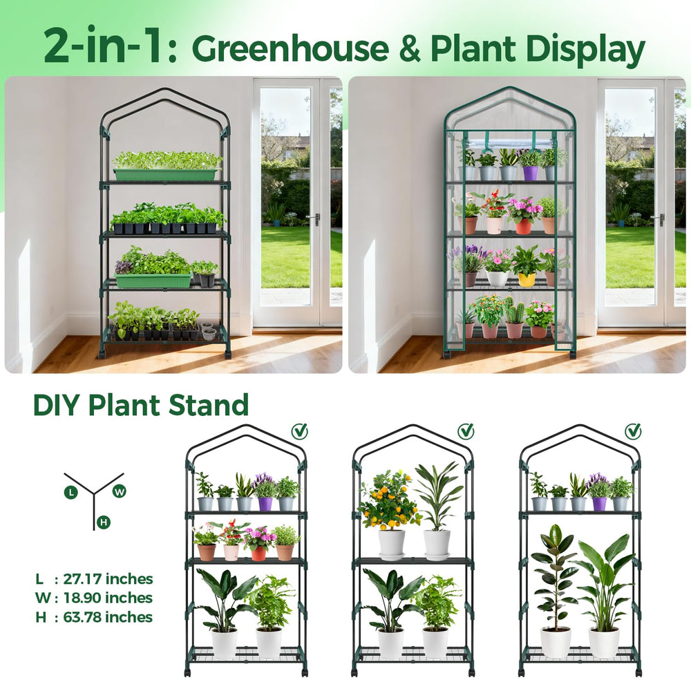 Ohuhu seedlings on shelves showing efficient use of vertical growing space