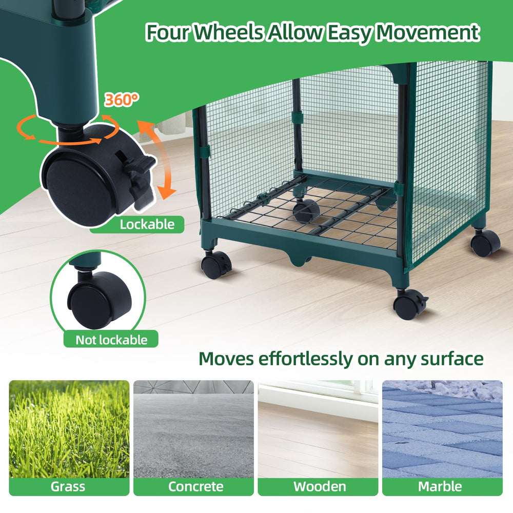 Ohuhu close-up of sturdy four shelves showing stable plant support