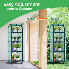 Ohuhu zippered roll-up door open for ventilation and easy access