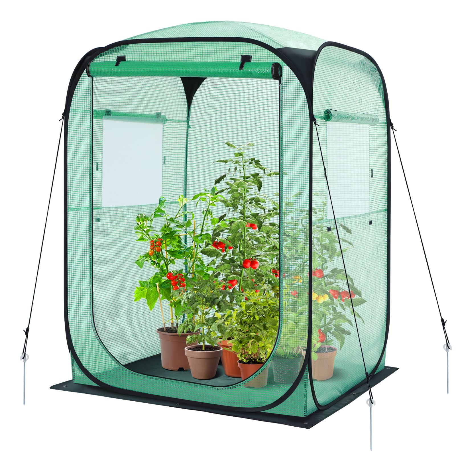 Ohuhu greenhouse front view showing structure and protection for plants