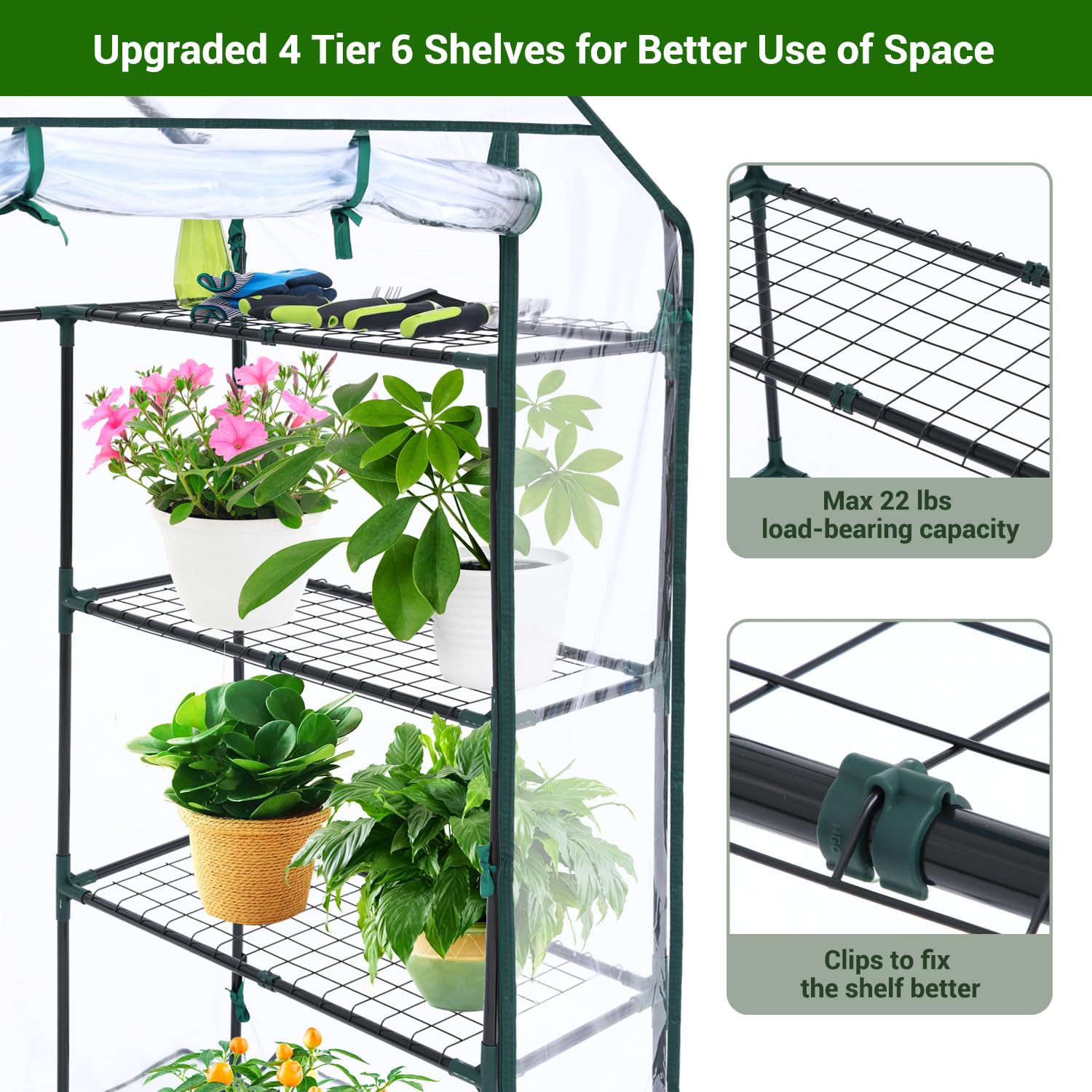 Ohuhu reinforced PVC cover with zipper door detail for weather protection and ventilation