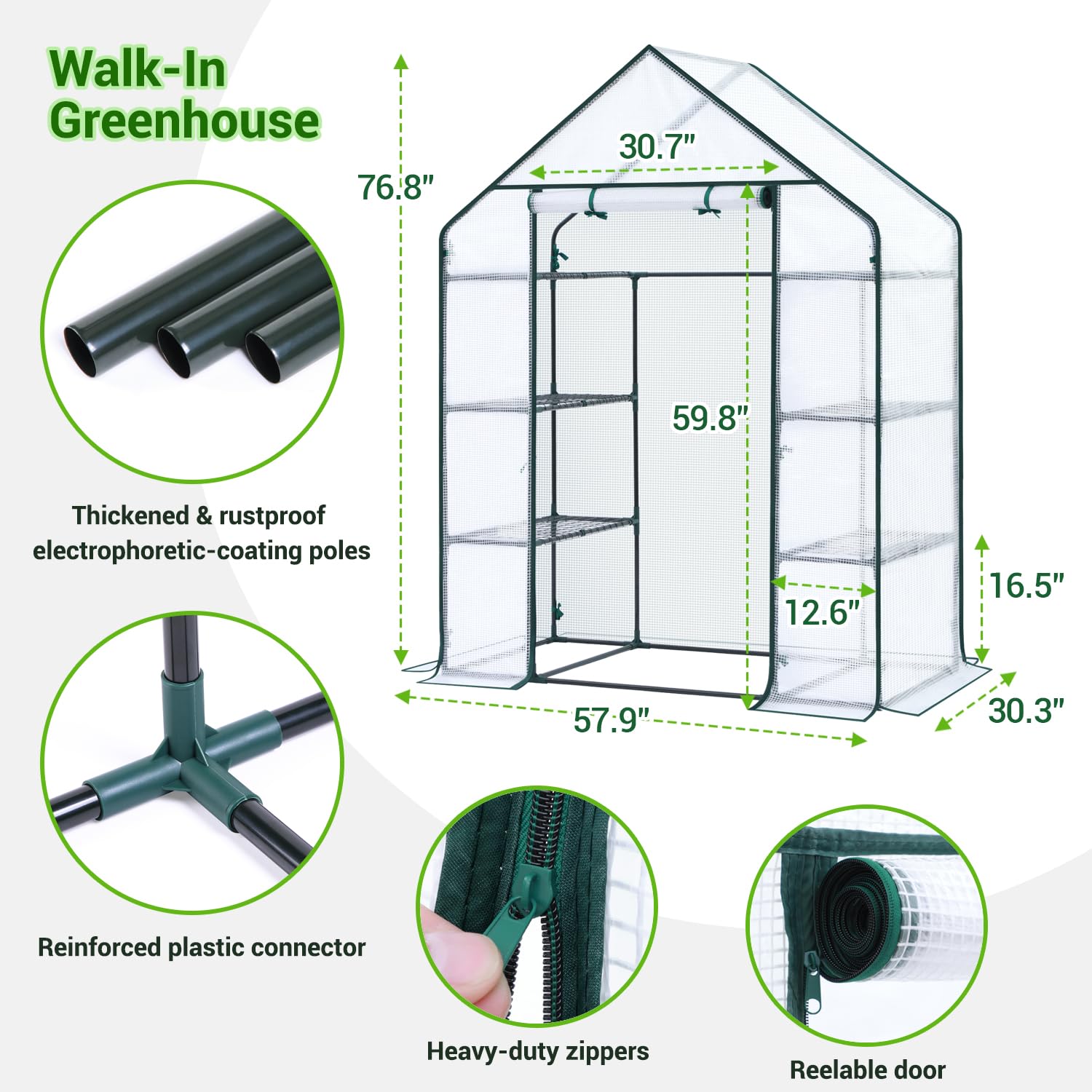 Ohuhu size comparison with person standing to show tall interior and reach benefit