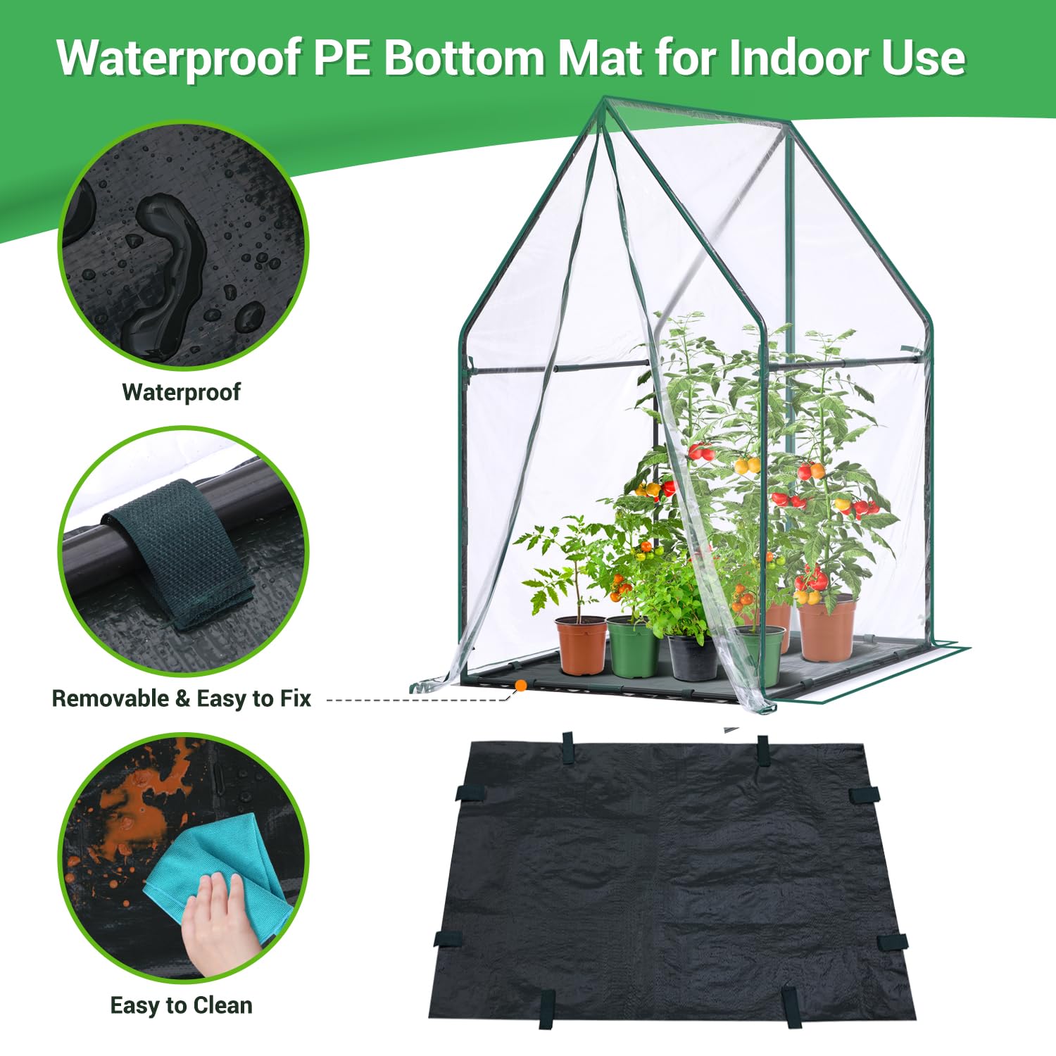 Ohuhu removable waterproof PE mat detailing easy cleanup benefit